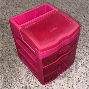 Pink desk organizer